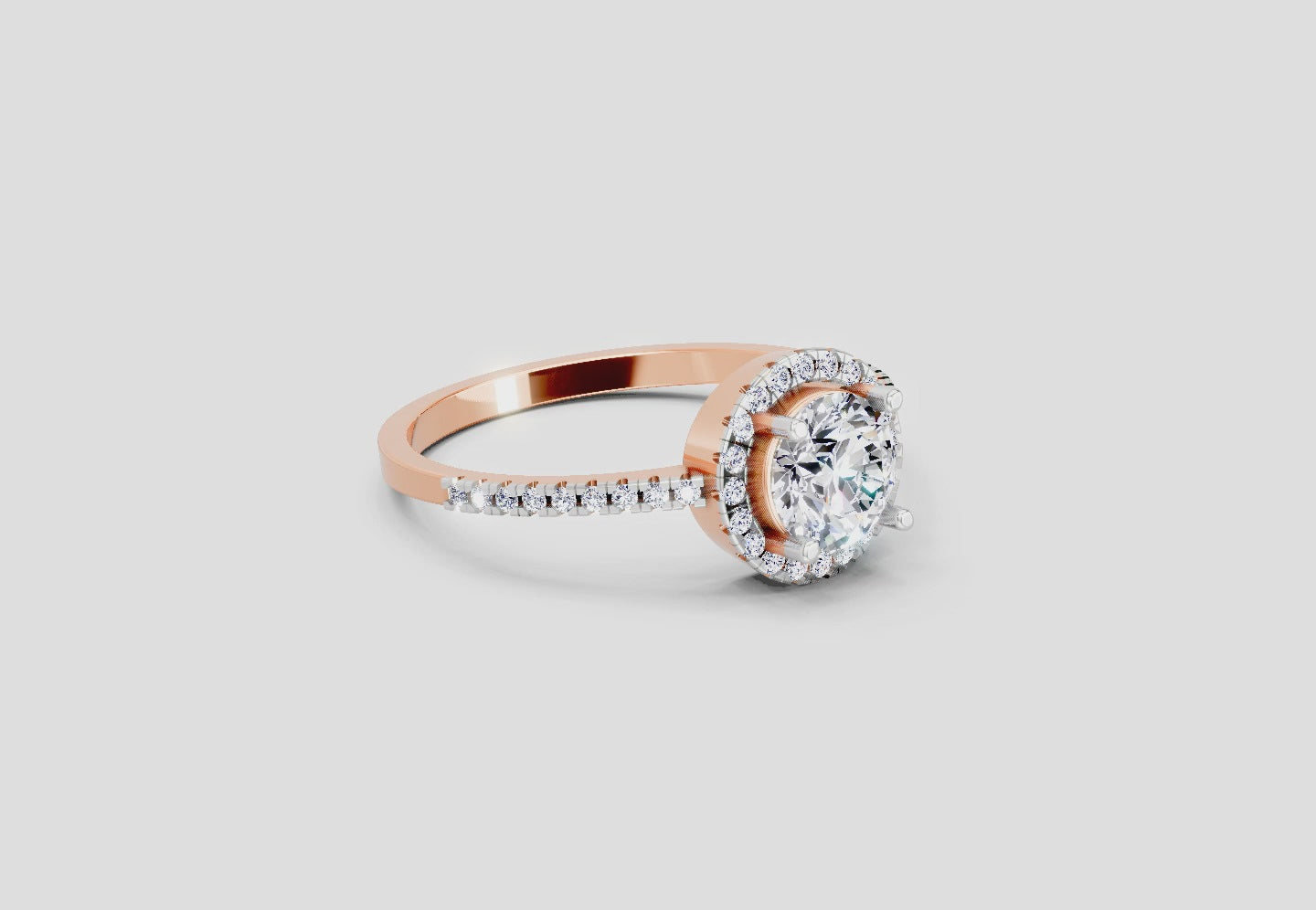 Resplendent Halo Diamond Ring