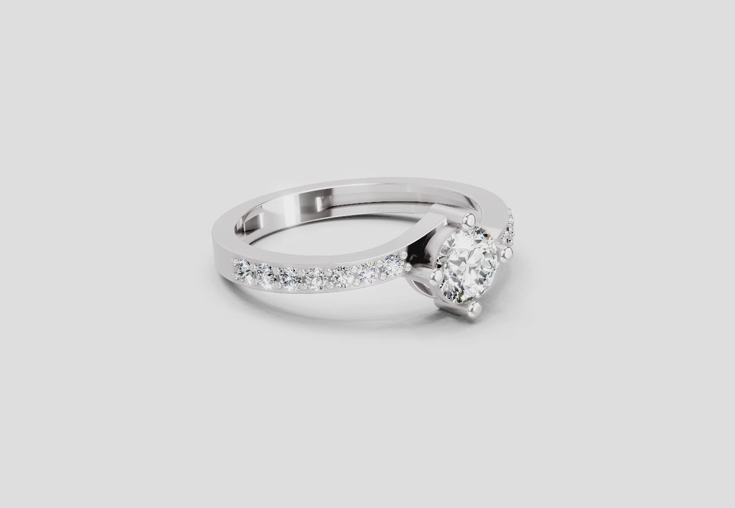 Opulent Solitaire Diamond Engagement Ring