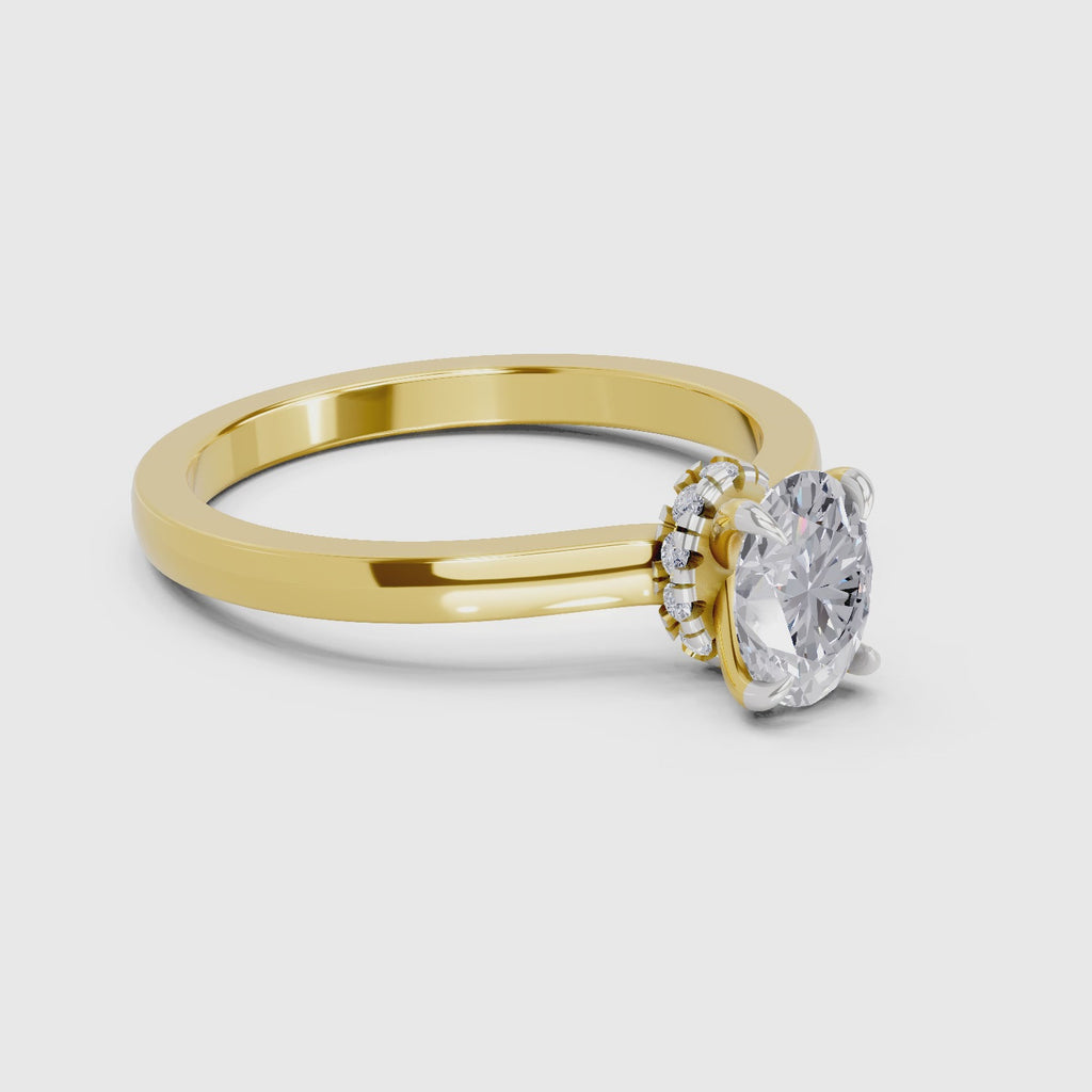 Dreamy Oval Solitaire Diamond Ring