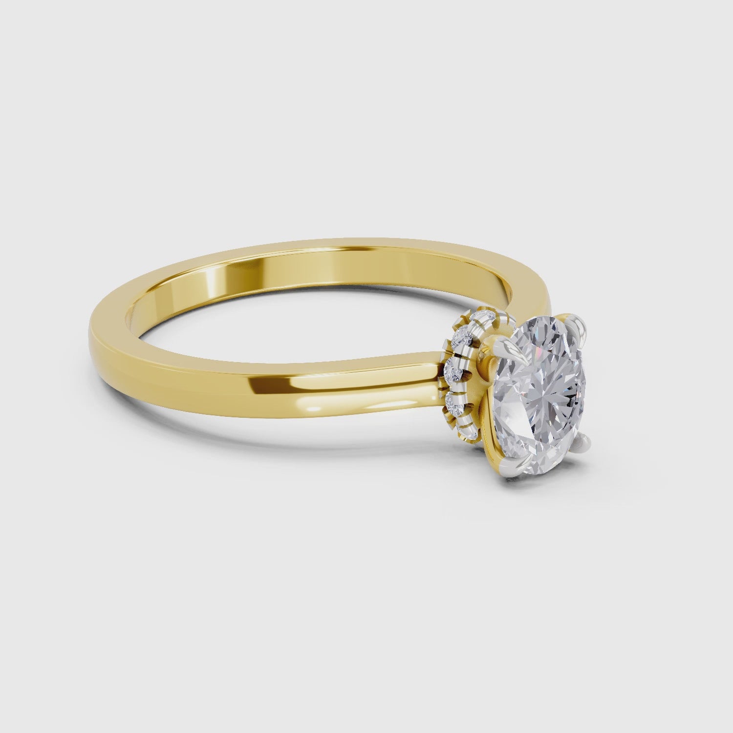 Dreamy Oval Solitaire Diamond Ring