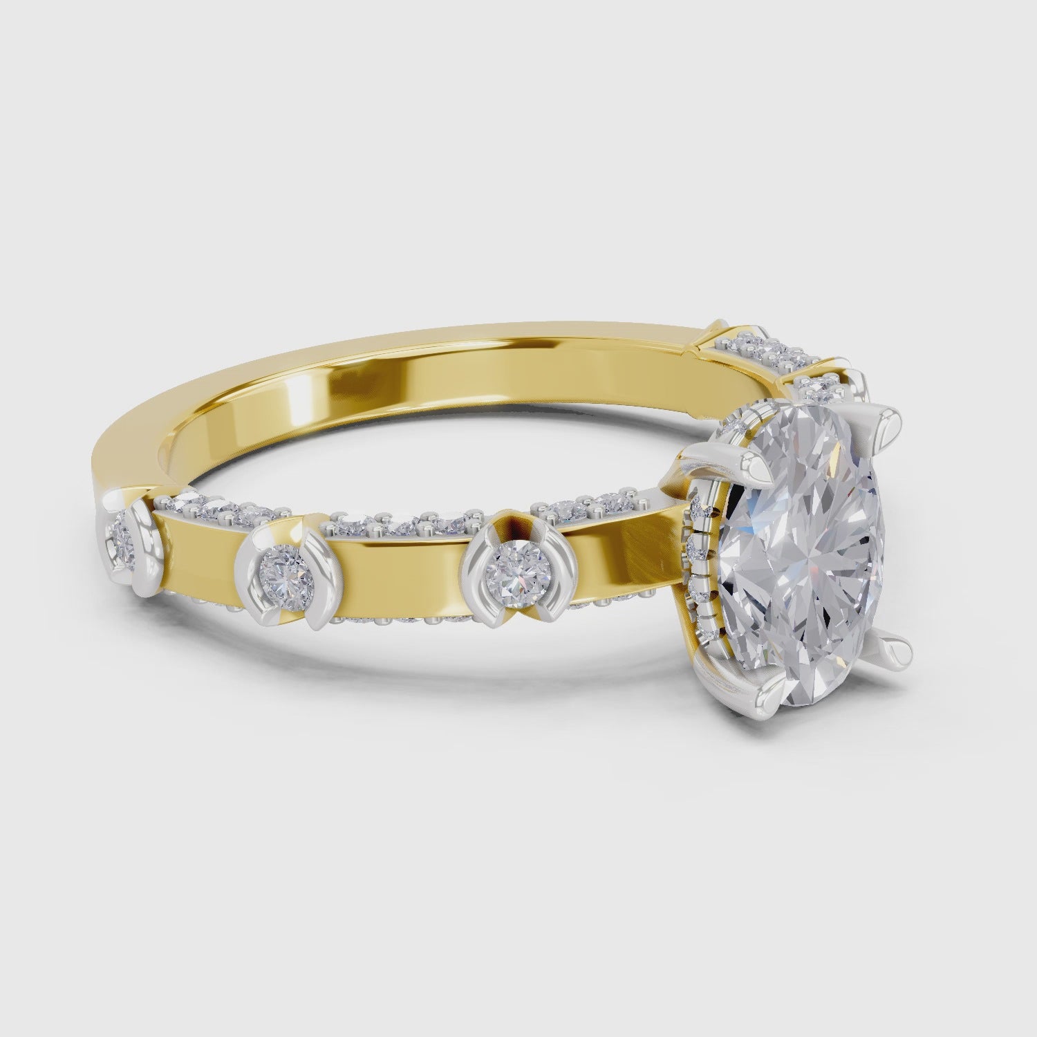 Ethereal Oval Solitaire Diamond Ring
