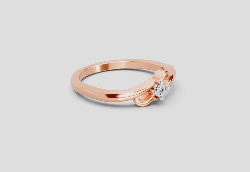 Gleaming Round Solitaire Diamond Ring