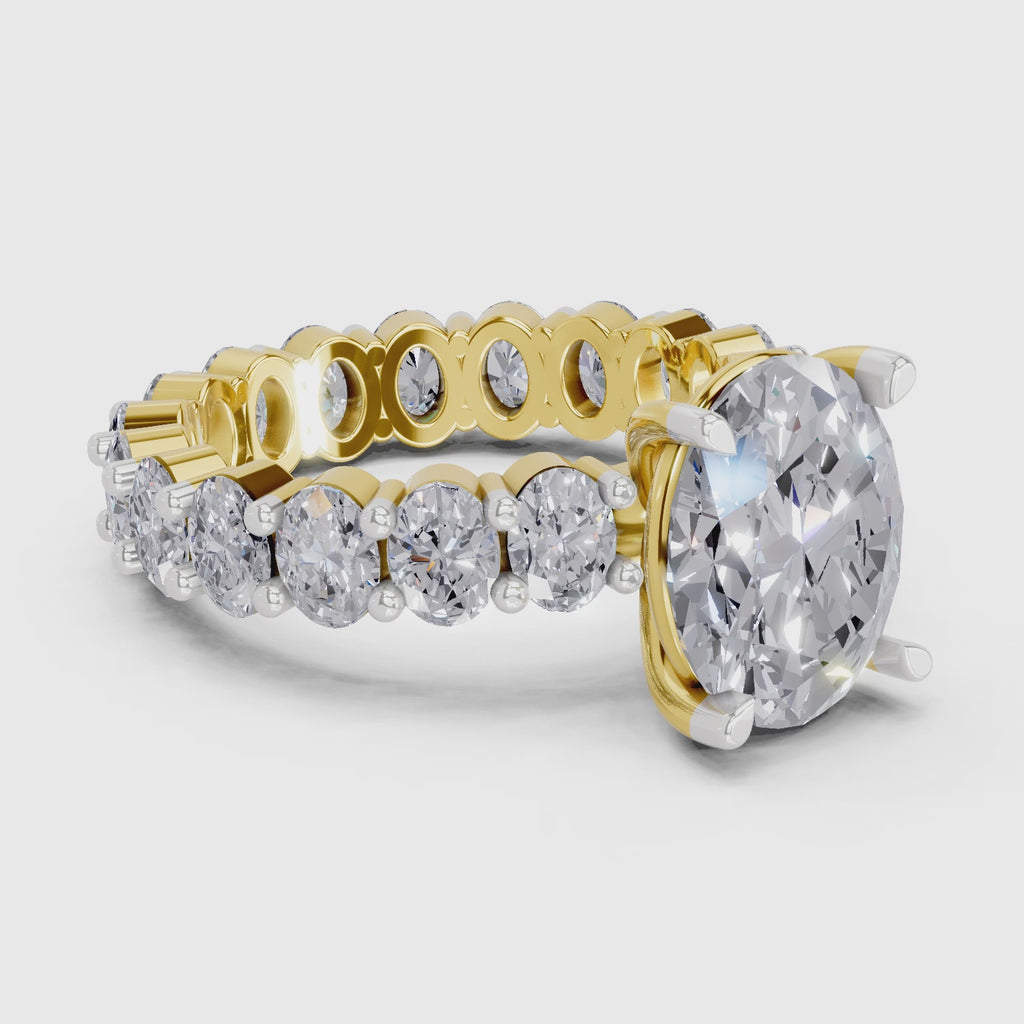 Stunning Oval Eternity Diamond Ring