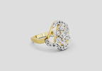 Delicate Floral Cluster Diamond Ring