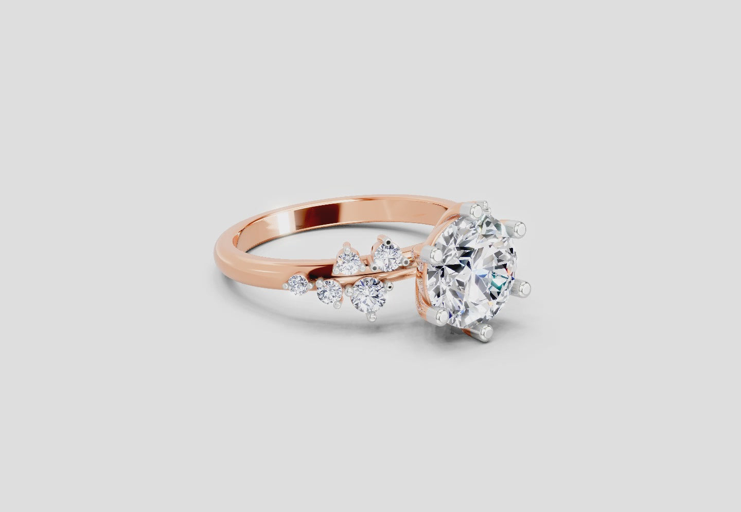 Regal Bloom Diamond Engagement Ring