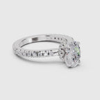 Sparkling Oval Solitaire Diamond Ring