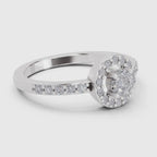 Lustrous Halo Diamond Engagement Ring