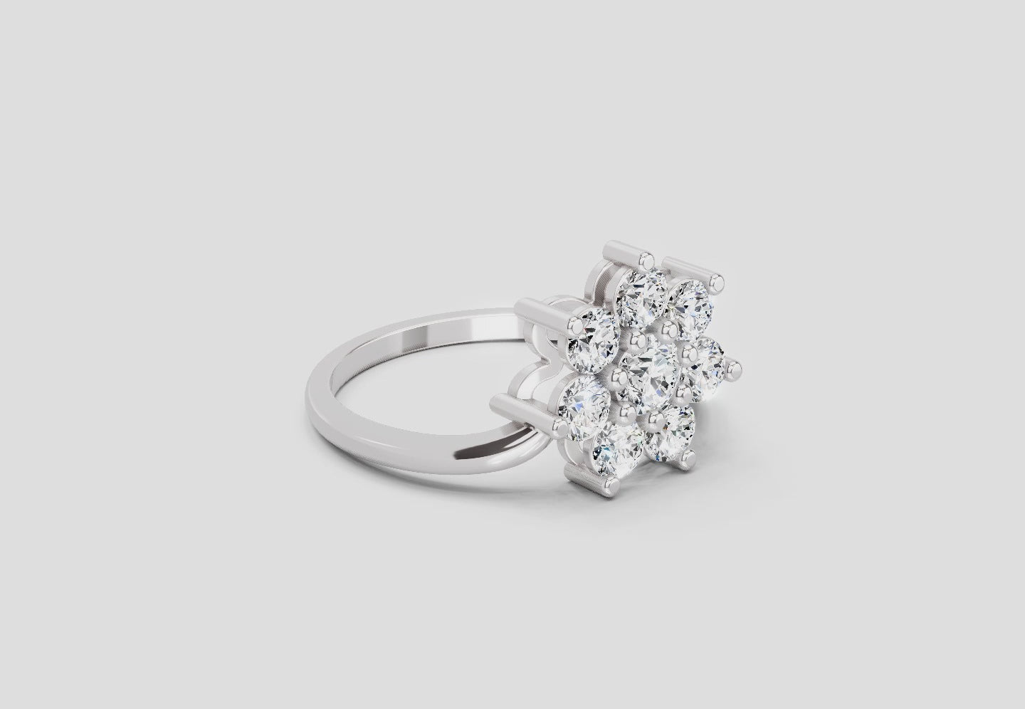 Refined Flora Diamond Engagement Ring