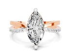 Pranavi Crossover Marquise Lab Grown Diamond Ring
