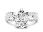 Roselia Crossover Pear Lab Grown Diamond Ring