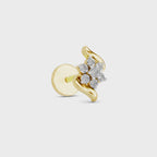 Captivating Swirl Diamond Nose Pin
