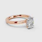 Celestial Oval Solitaire Diamond Ring