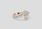 Refined Oval Crown Diamond Ring
