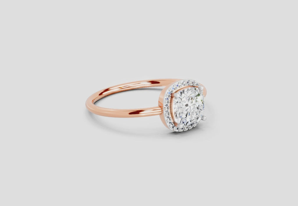 Stunning Cushion Halo Diamond Ring