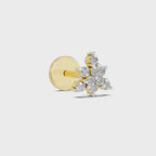 Luminous Floral Diamond Nose Pin