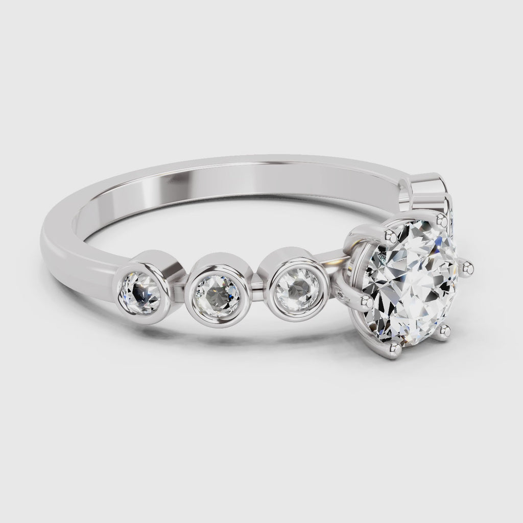 Timeless Round Bezel Diamond Band Ring