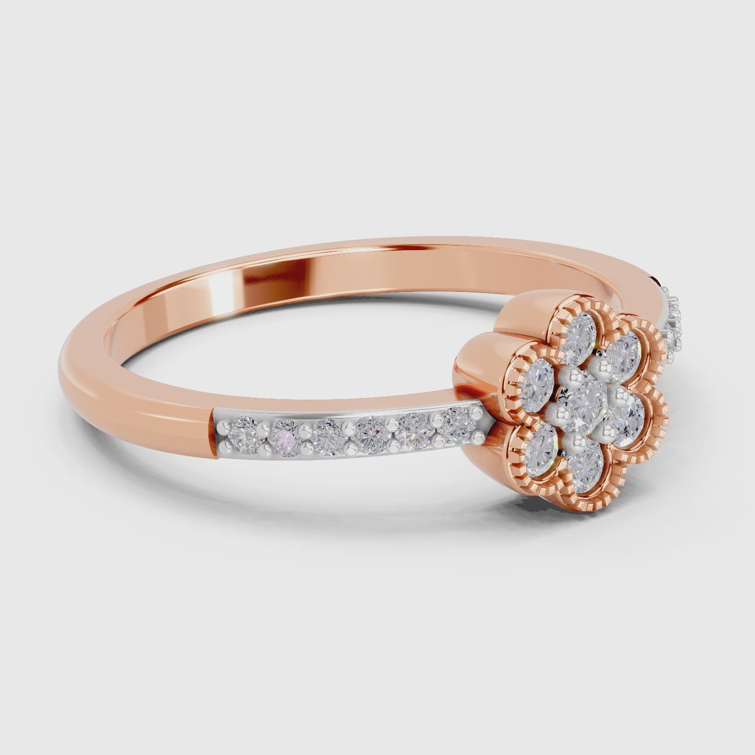 Ethereal Floral Diamond Engagement Ring