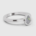 Luminous Pear Solitaire Diamond Ring