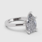 Lustrous Pear Solitaire Diamond Ring
