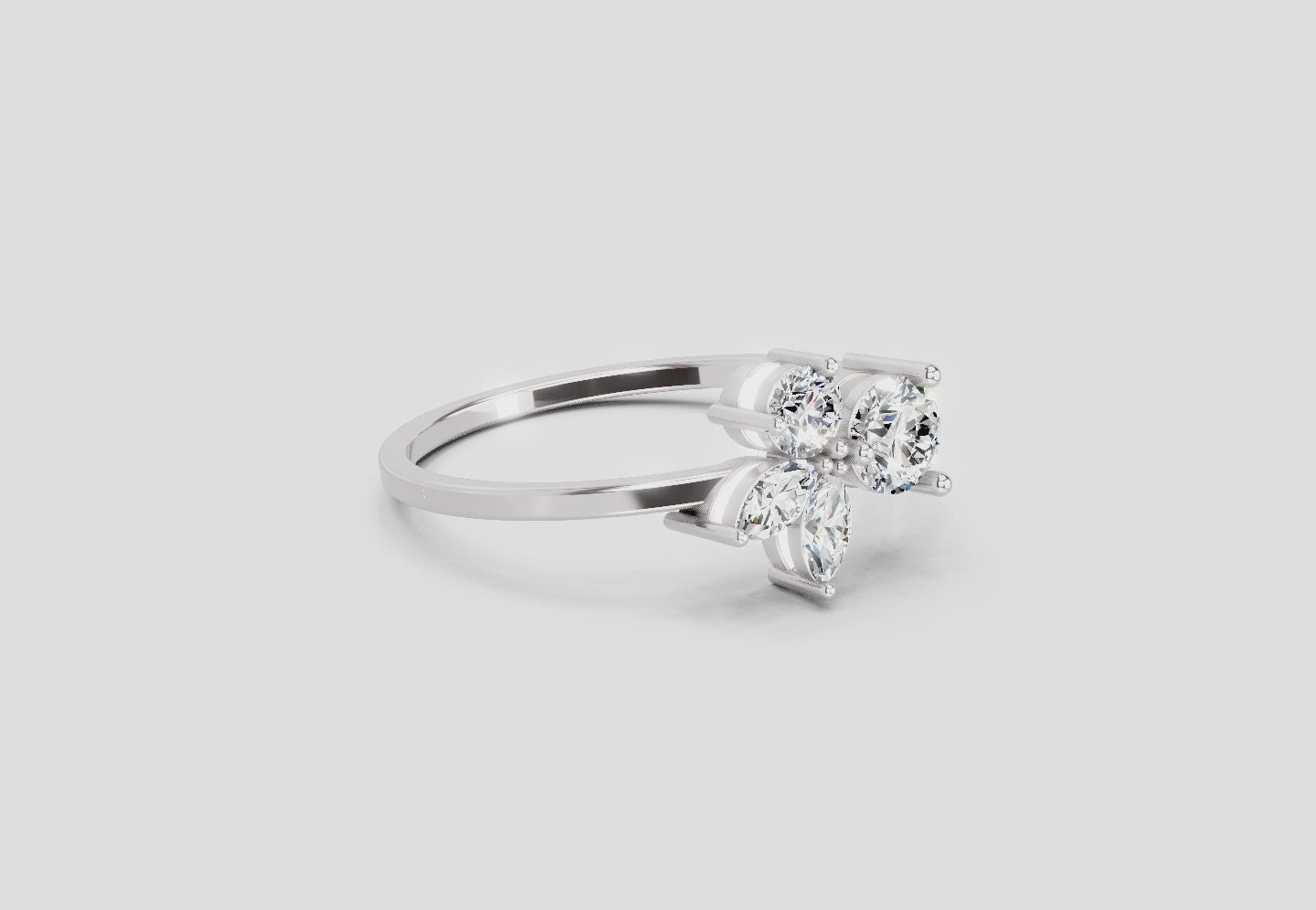 Luminous Marquise Cluster Diamond Ring