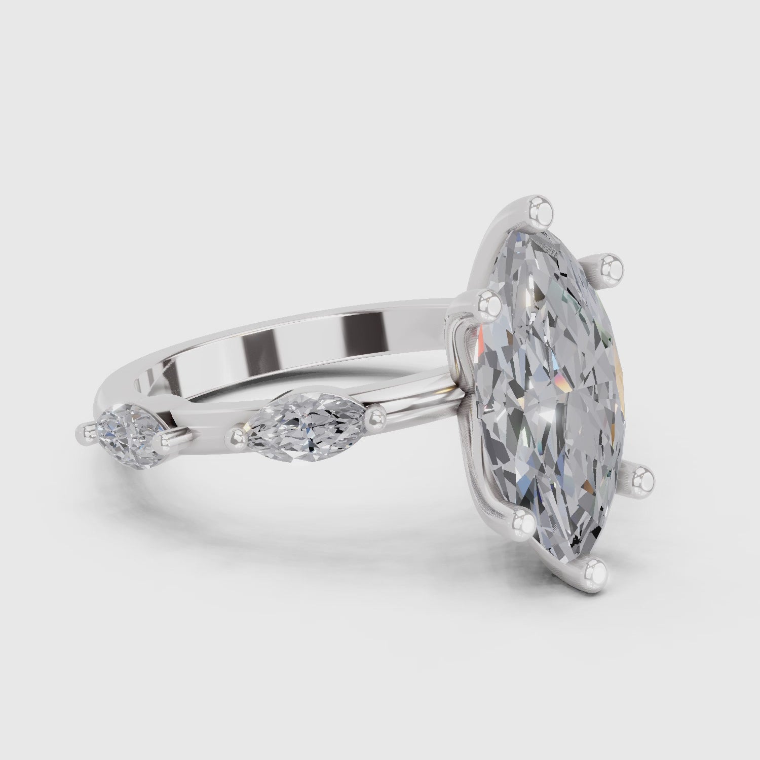Majestic Marquise Solitaire Diamond Ring