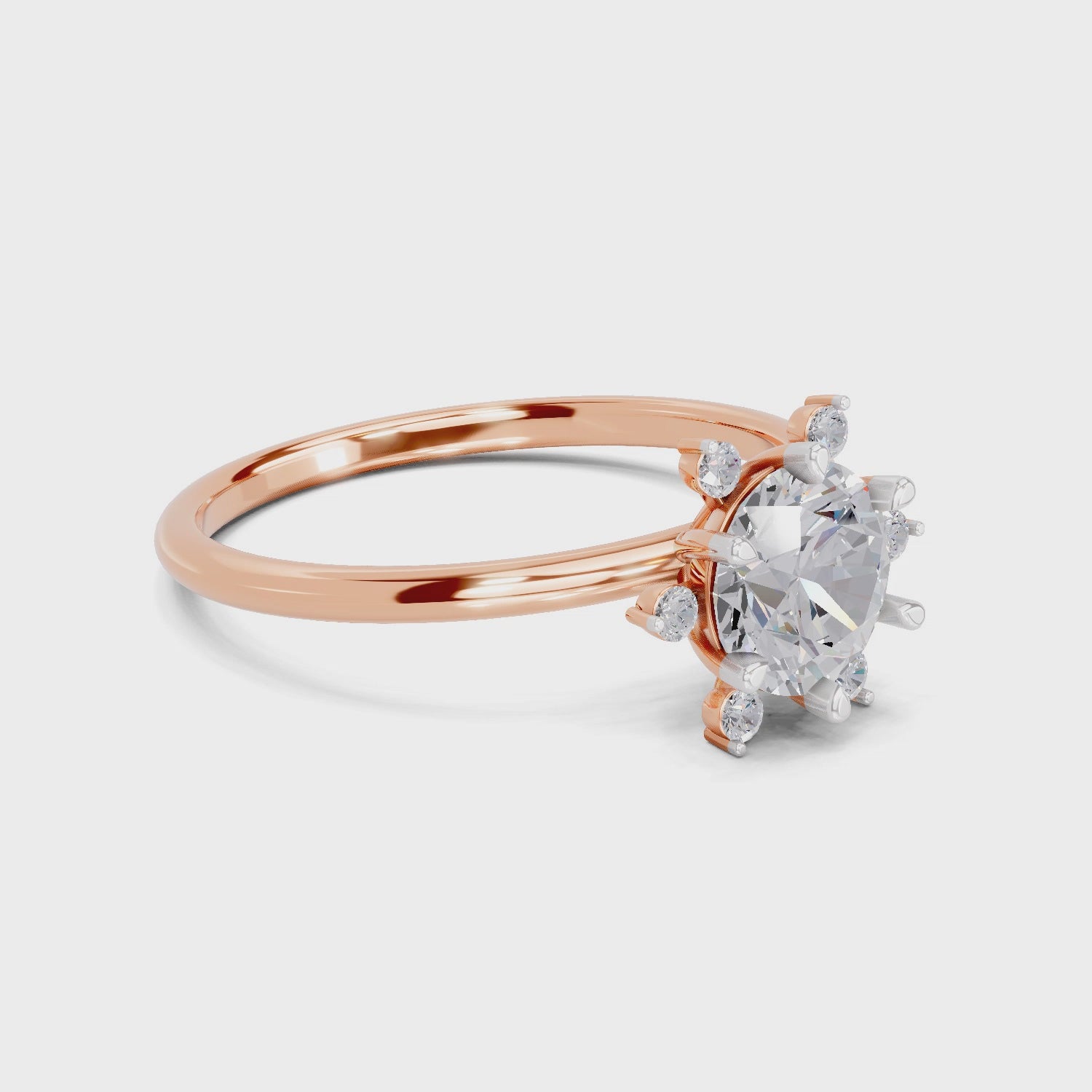 Captivating Blossom Halo Diamond Ring