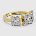 Sparkling Floral Diamond Ring