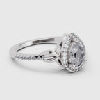 Dazzling Pear Halo Diamond Engagement Ring