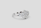 Enchanting Floral Cluster Diamond Ring