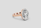 Lustrous Oval Aurora Diamond Engagement Ring
