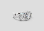 Iconic Oval Halo Diamond Ring