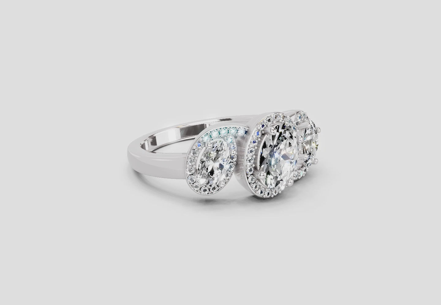Iconic Oval Halo Diamond Ring