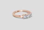 Gleaming Three-Stone Diamond Ring