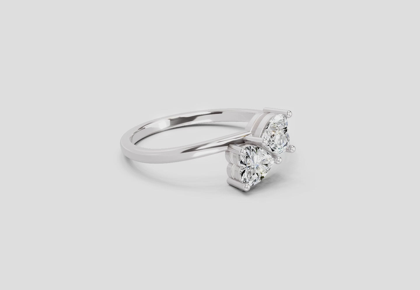 Exquisite Heart Diamond Ring