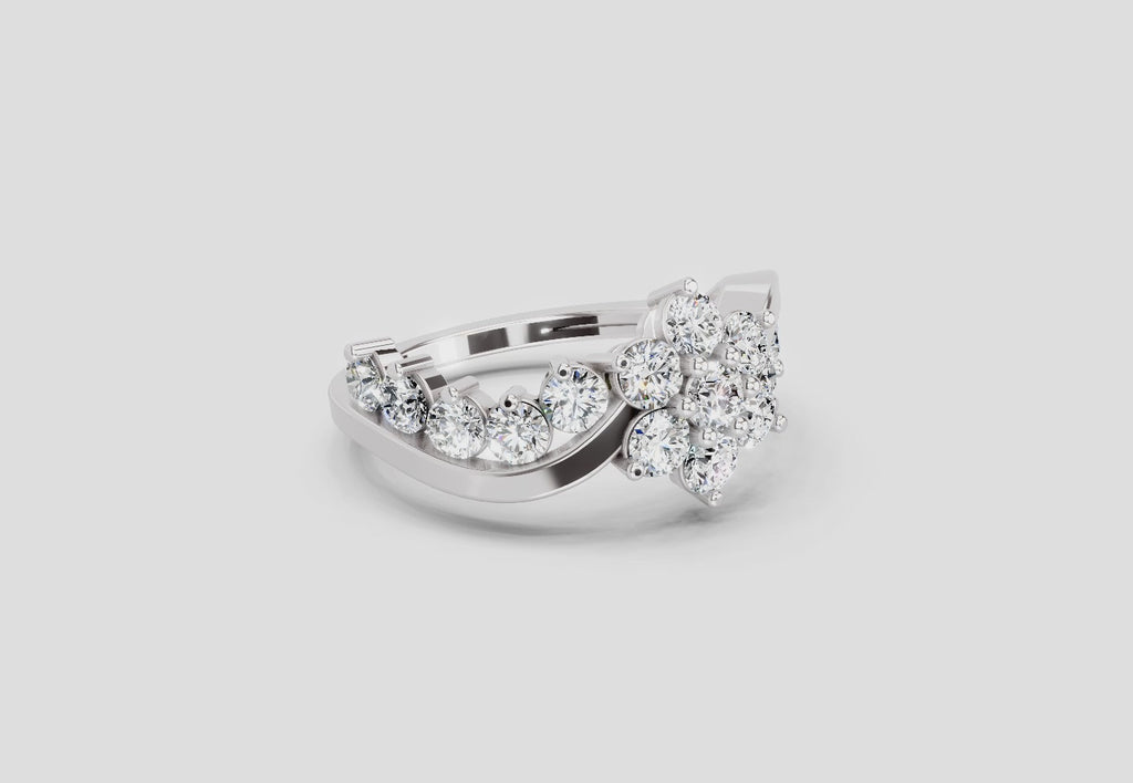 Resplendent Cluster Diamond Ring