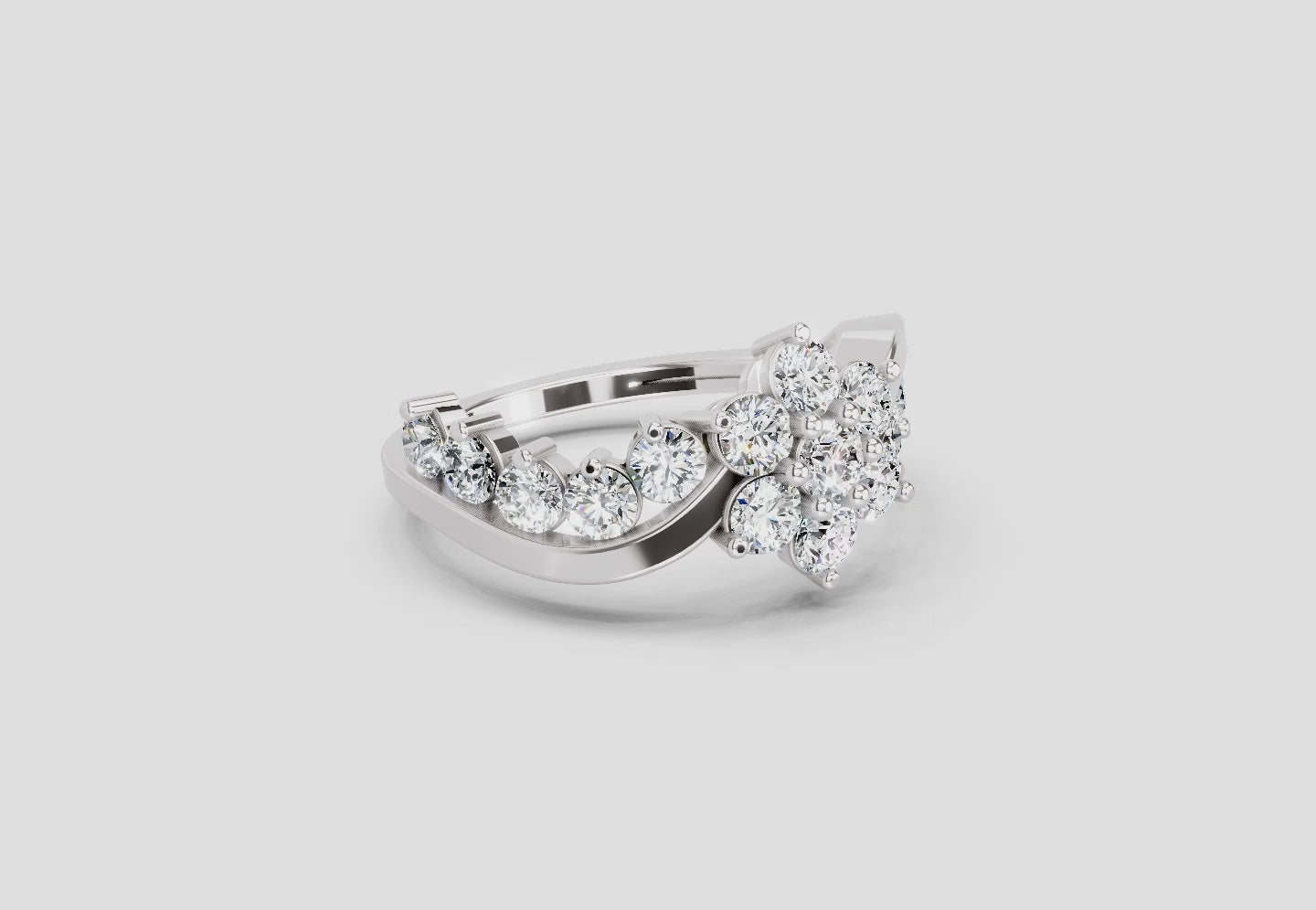Resplendent Cluster Diamond Ring
