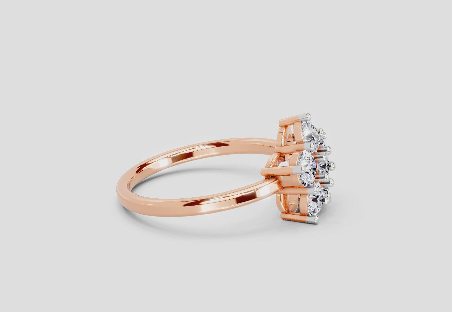 Exquisite Floral Diamond Ring