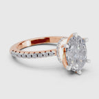 Stunning Oval Solitaire Diamond Ring