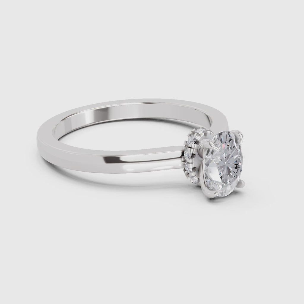 Dreamy Oval Solitaire Diamond Ring