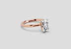 Regal Oval Solitaire Diamond Engagement Ring
