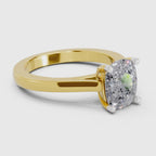 Captivating Cushion Solitaire Diamond Ring
