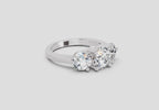 Brilliant Round Three-Stone Diamond Ring