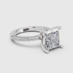 Majestic Princess-Cut Solitaire Diamond Ring