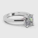 Dazzling Cushion Solitaire Diamond Ring