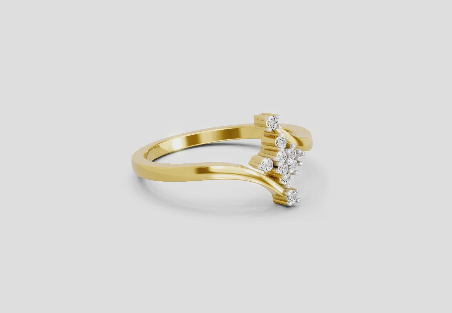 Gleaming Cluster Diamond Ring
