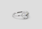 Elegant Oval Halo Diamond Ring