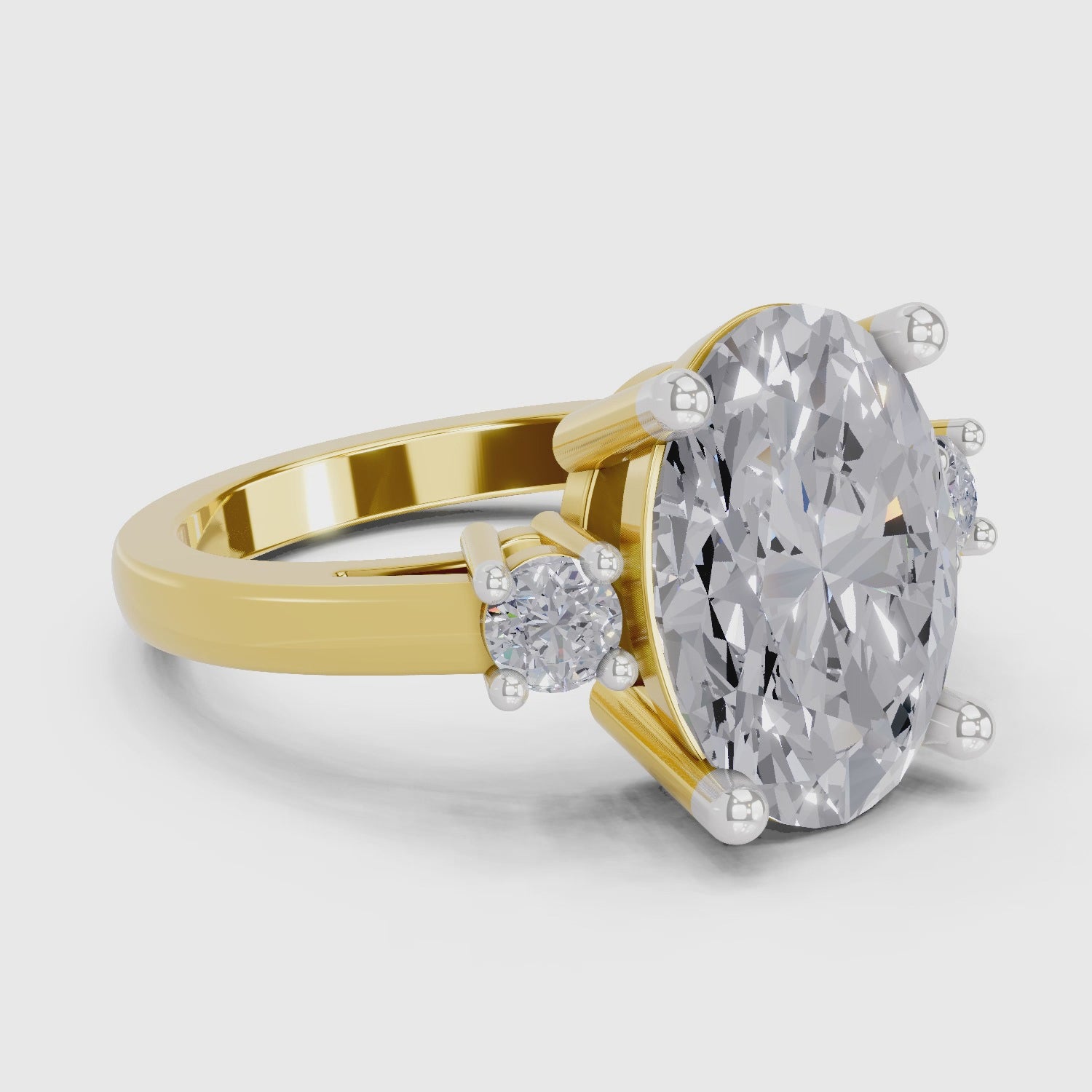Elegant Oval Diamond Engagement Ring