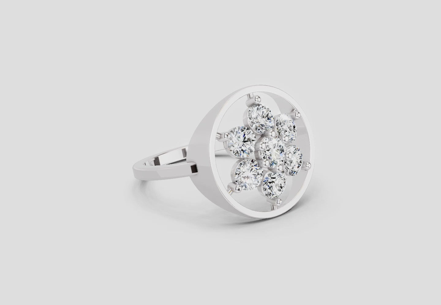 Pristine Floral Diamond Ring