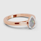 Luminous Pear Solitaire Diamond Ring