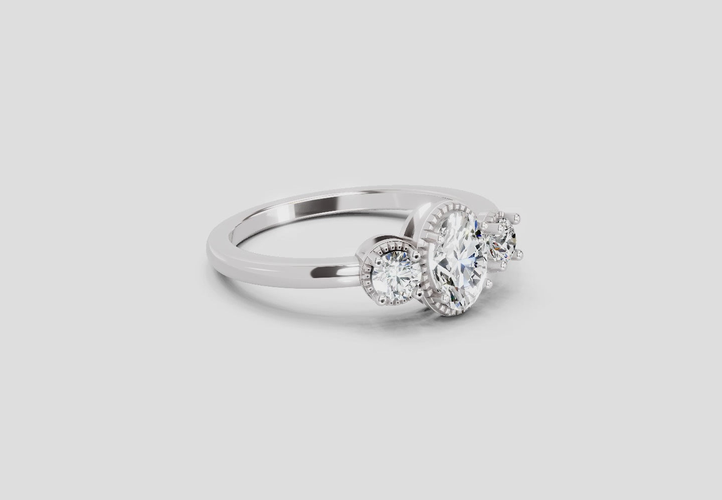 Majestic Promise Trinity Diamond Engagement Ring